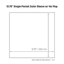 Load image into Gallery viewer, Vinyl Storage Solutions 12.75" Single Pocket Outer Sleeves w/ No Flap - 4mil (25 pack)