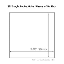Load image into Gallery viewer, Vinyl Storage Solutions 10" Single Pocket Outer Sleeves w/ No Flap - 4mil (25 pack)
