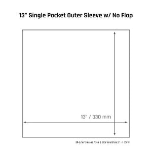 Vinyl Storage Solutions 13" Single Pocket Outer Sleeves w/ No Flap - 4mil (25 pack)