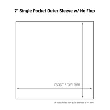 Load image into Gallery viewer, Vinyl Storage Solutions 7" Single Pocket Outer Sleeves w/ No Flap - 4mil (25 pack)
